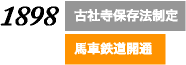 古社寺保存法制定 馬車鉄道開通