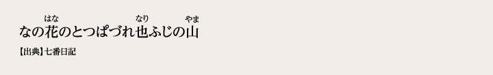 なの花のとつぱづれ也ふじの山