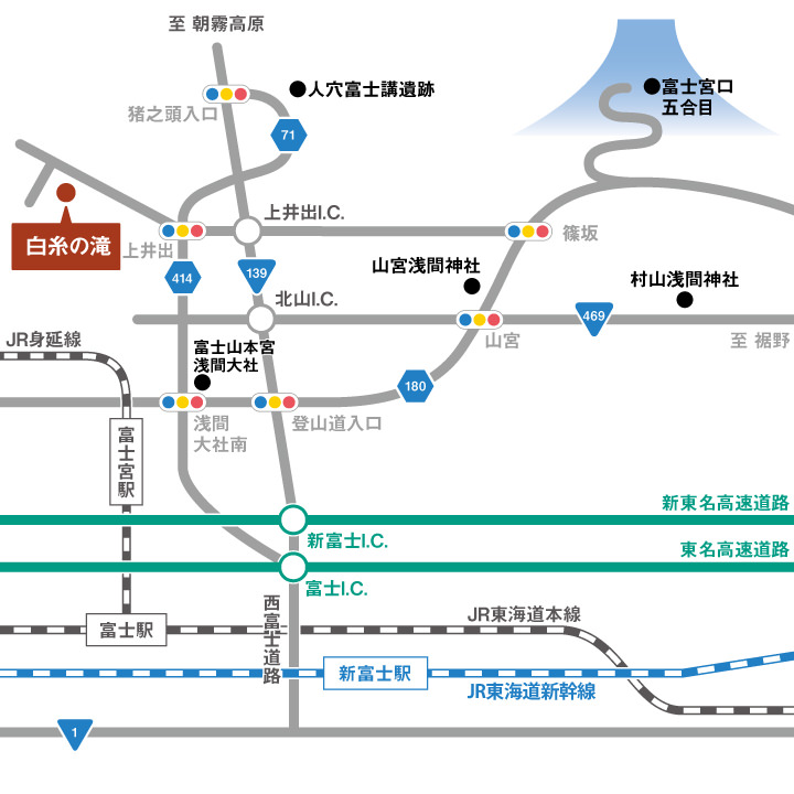 富士山構成資産ドライブマップ